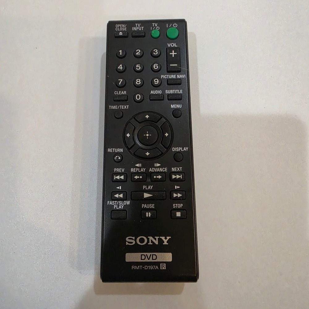 Sony DVD Remote Control RMT-D197A Black Excellent OEM Replacement